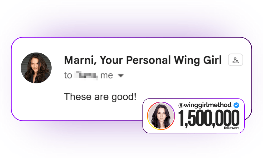 OMNIFY Media. Hig-End Exclusive Repurpose Video Service. Testimonial Marni Kinrys (@winggirlmethod)